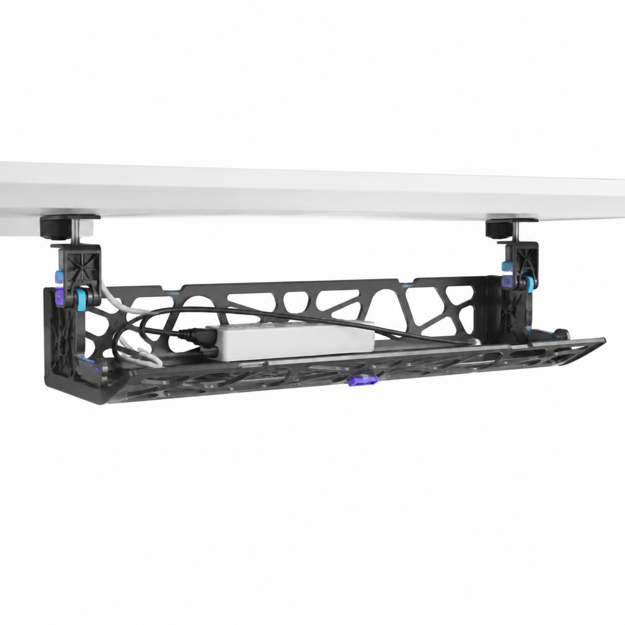 GridVault Clamp-On Under-Desk Cable Tray