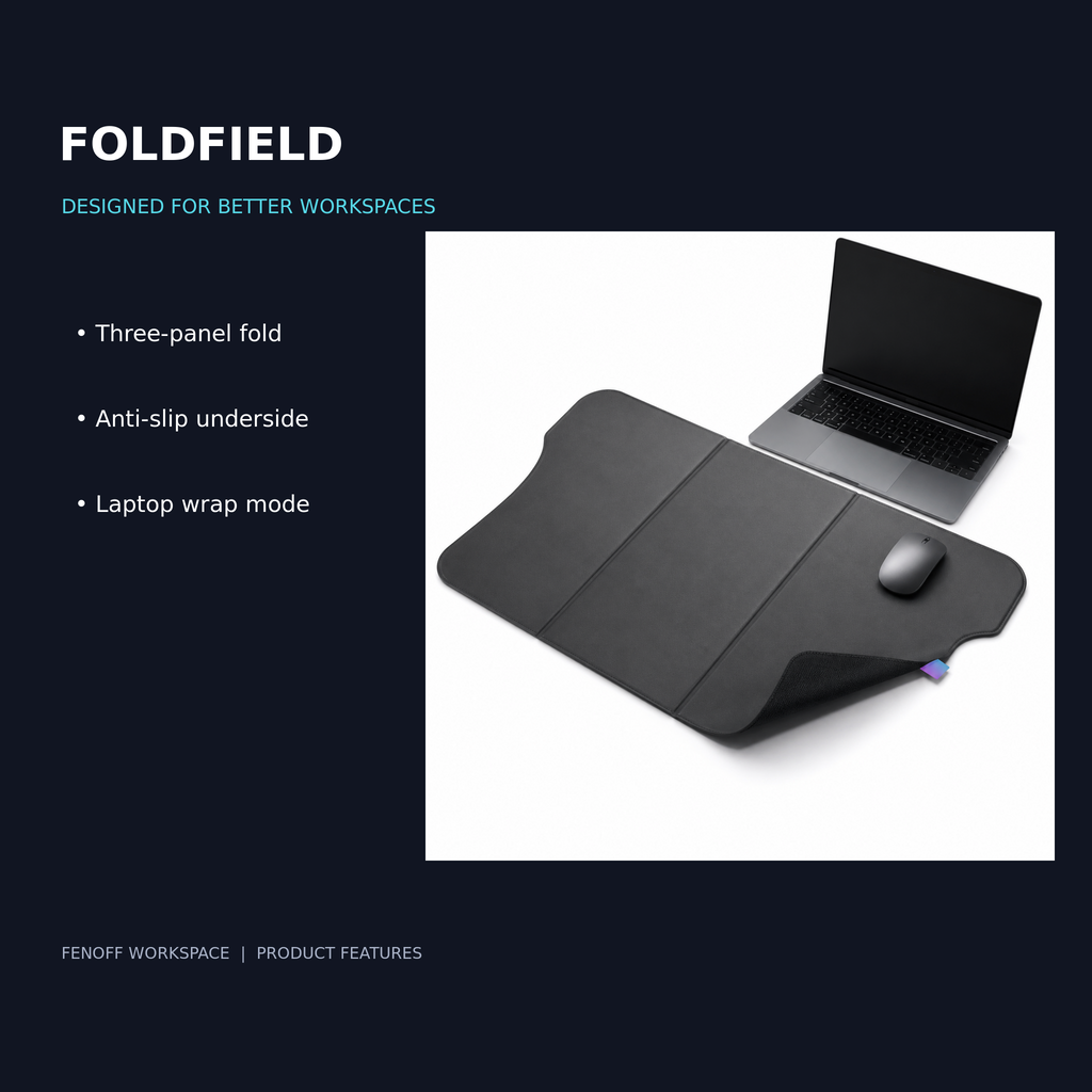 FoldField 3-Panel Travel Desk Mat