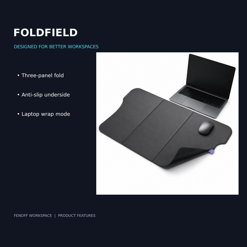 FoldField 3-Panel Travel Desk Mat