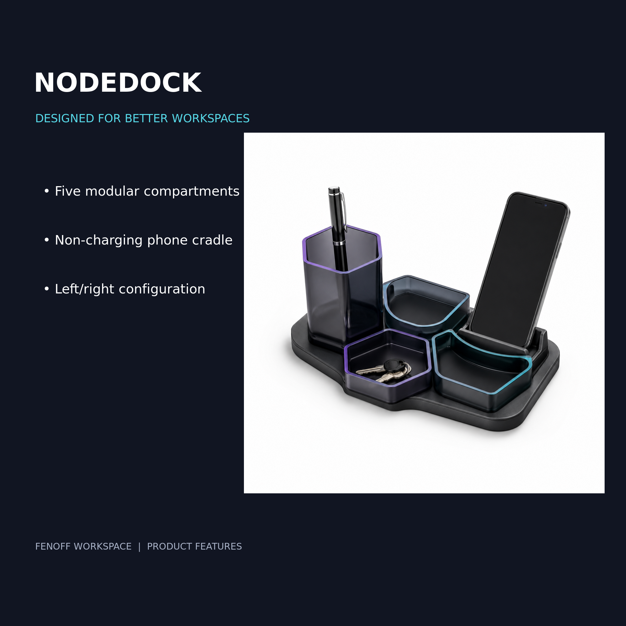 NodeDock Modular Desktop Organizer
