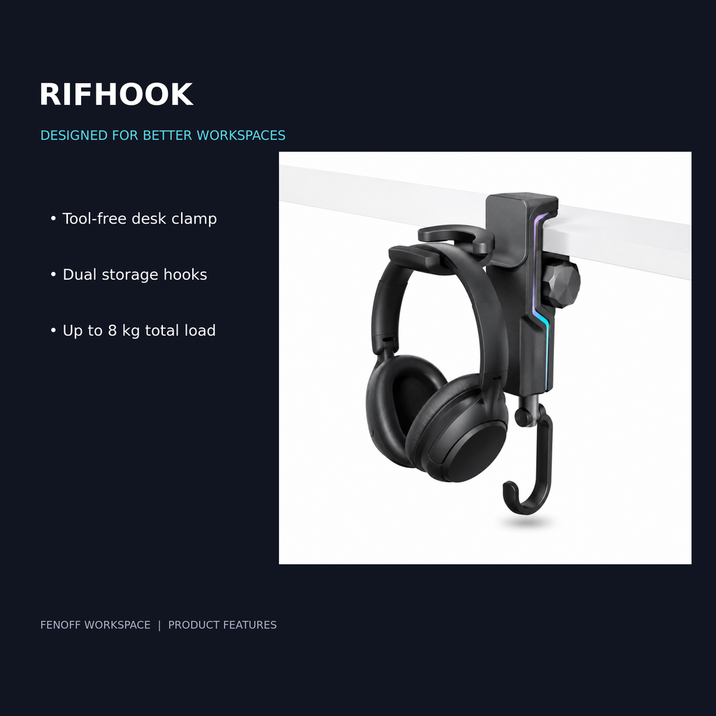 RiftHook Dual Headphone & Bag Hanger