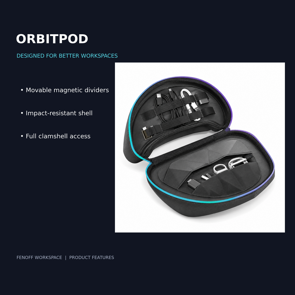 OrbitPod Modular Tech Organizer Case