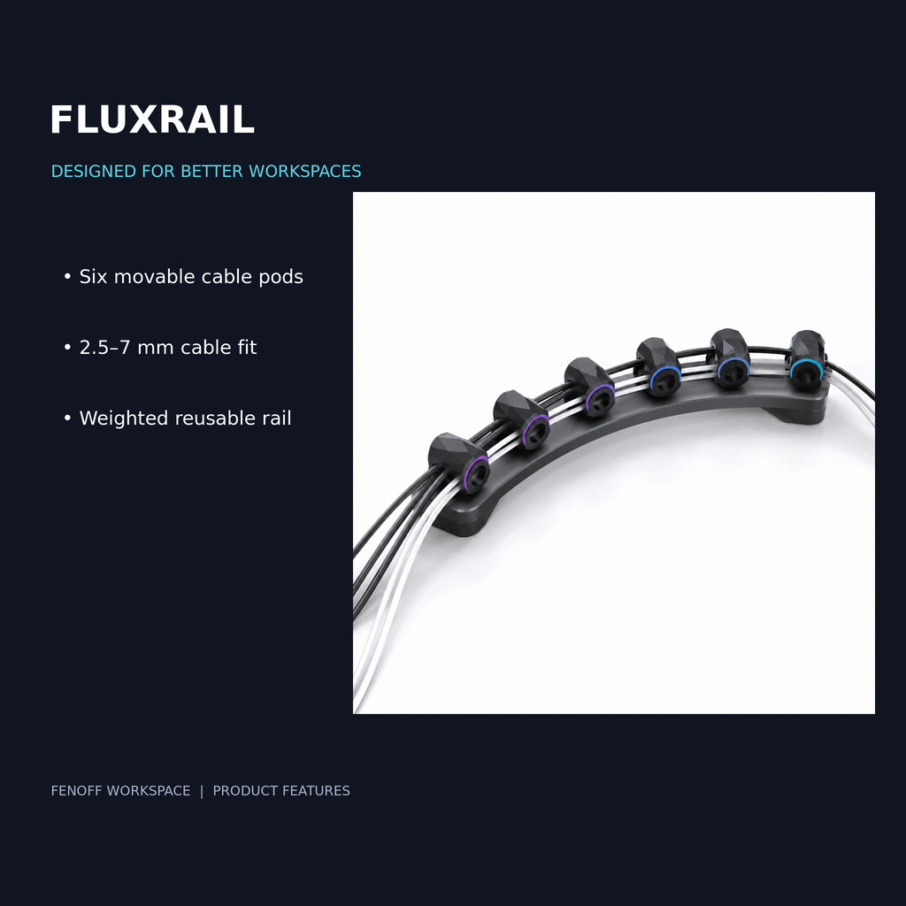 FluxRail Modular Cable Organizer
