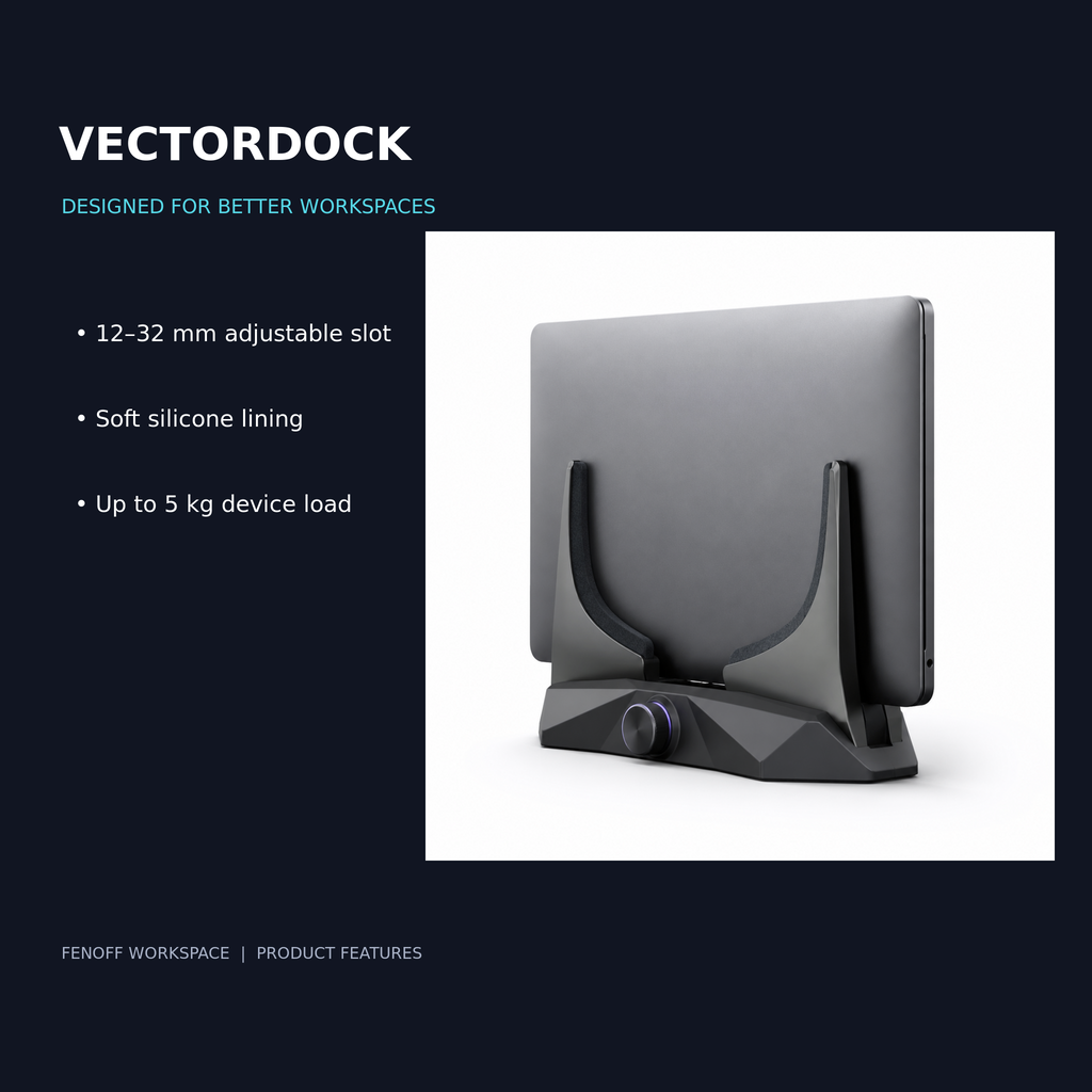 VectorDock Adjustable Vertical Laptop Stand