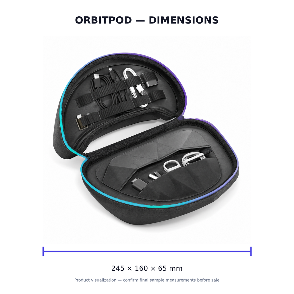 OrbitPod Modular Tech Organizer Case