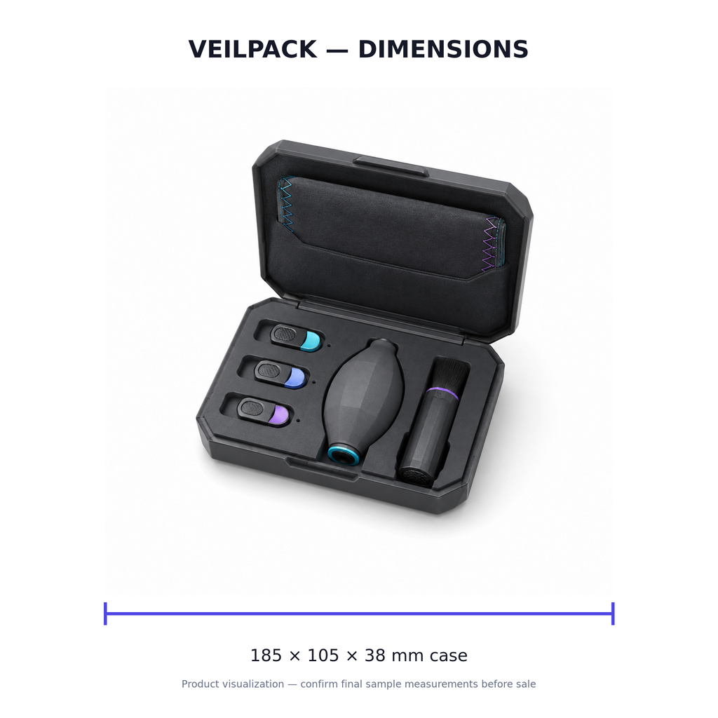 VeilPack Dry Screen Care & Privacy Kit