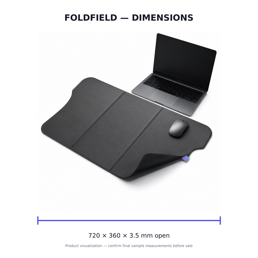 FoldField 3-Panel Travel Desk Mat